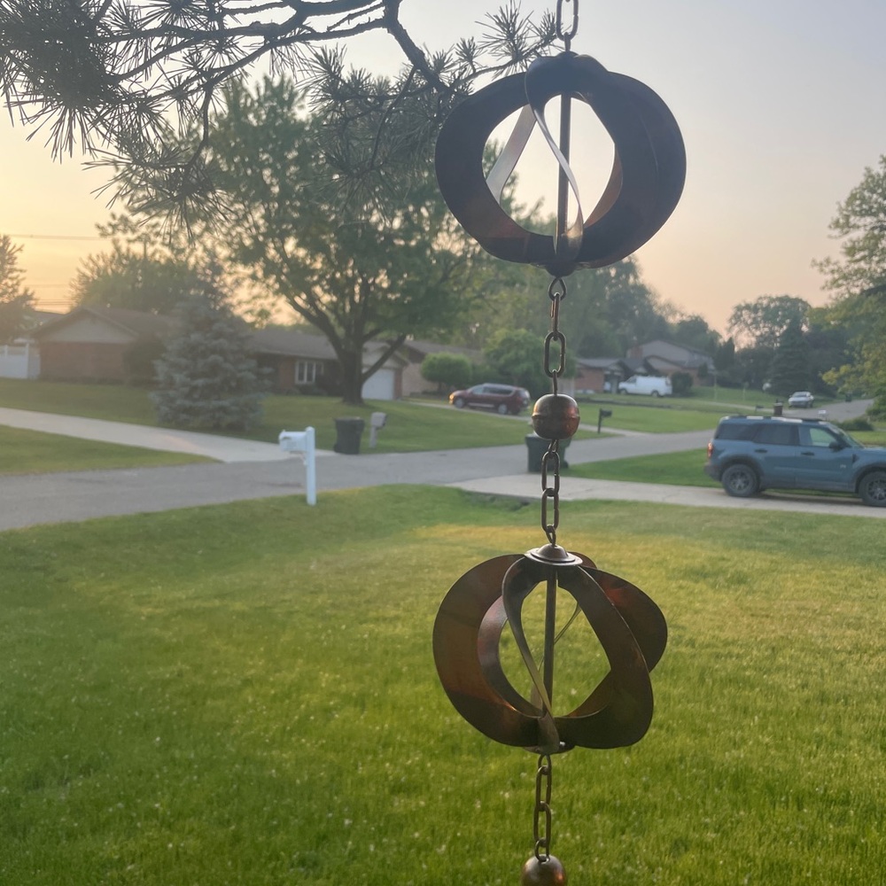 Elegant Brown Metal Wind Chime